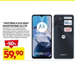 Offerta per Motorola - E22 Gray Smartphone 4g Lte a 59,9€ in Dpiu