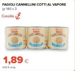 Offerta per Consilia - Fagioli Cannellini Cotti Al Vapore  a 1,89€ in Tigre