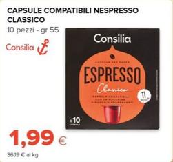 Offerta per Consilia - Capsule Compatibili Nespresso Classico  a 1,99€ in Tigre