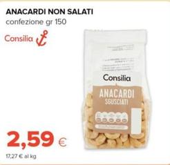 Offerta per Consilia - Anacardi Non Salati  a 2,59€ in Oasi
