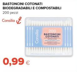 Offerta per Consilia - Bastoncini Cotonati Biodegradabili e Compostabili  a 0,99€ in Oasi