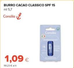 Offerta per Consilia - Burro Cacao Classico SPF 15  a 1,09€ in Oasi