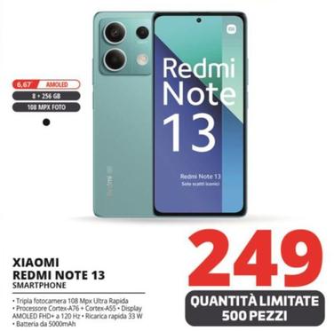 Offerta per Xiaomi - Redmi Note 13  a 249€ in Comet