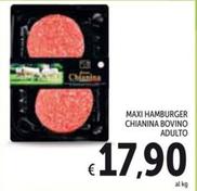Offerta per Maxi Hamburger Chianina Bovino Adulto a 17,9€ in Spazio Conad
