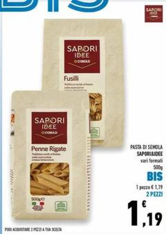 Offerta per Sapori&Idee - Pasta Di Semola  a 1,19€ in Conad Superstore