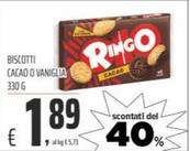 Offerta per Ringo -  Biscotti Cacao O Vaniglia a 1,89€ in Coop