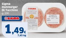 Offerta per Sigma - Hamburger Di Tacchino a 1,49€ in Sigma