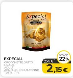 Offerta per Expecial - Crocchette Gatto Gr.400 Adult Agnello-Pollo-Tonno Tutti I Tipi a 2,15€ in Arcaplanet