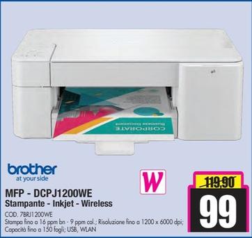 Offerta per Brother - Mfp - DCPJ1200WE Stampante - Inkjet - Wireless a 99€ in Wellcome