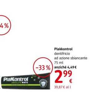Offerta per Plakkontrol - Dentifricio a 2,99€ in dm