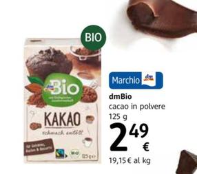Offerta per DmBio - Cacao In Polvere a 2,49€ in dm