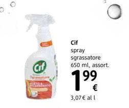 Offerta per Cif - Sgrassatore Spray a 1,99€ in dm