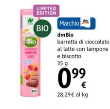 Offerta per DmBio - Barretta Di Cioccolato a 0,99€ in dm
