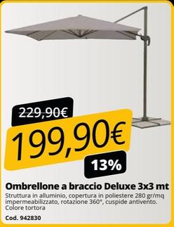 Offerta per Ombrellone A Braccio Deluxe 3x3 Mt a 199,9€ in Bricoio