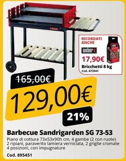 Offerta per Barbecue Sandrigarden Sg 73-53 a 129€ in Bricoio