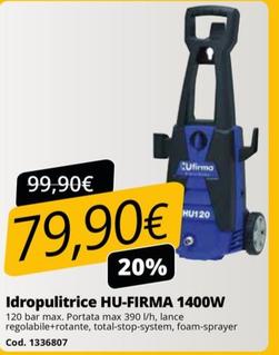 Offerta per Idropulitrice Hu-Firma 1400w a 79,9€ in Bricoio