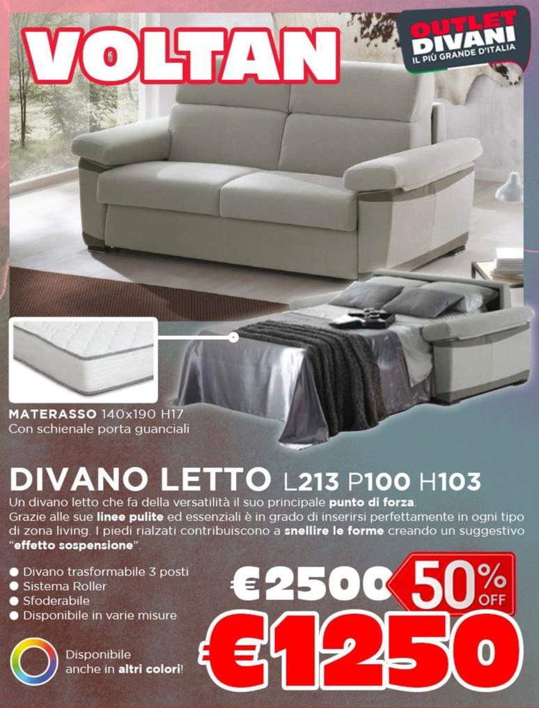 Offerta per Divani a 1250€ in Outlet divani