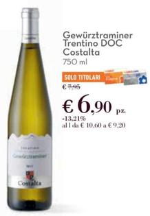 Offerta per Gewürztraminer Trentino DOC Costalta a 6,9€ in Conad