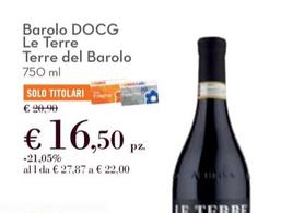 Offerta per Terre Del Barolo - Barolo DOCG Le Terre a 16,5€ in Conad