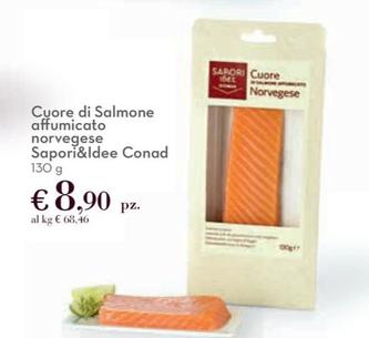 Offerta per Conad - Cuore Di Salmone Affumicato Norvegese Sapori&Idee  a 8,9€ in Conad