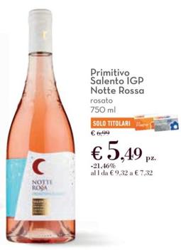 Offerta per Notte Rossa - Primitivo Salento IGP a 5,49€ in Conad City