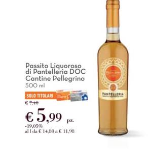 Offerta per Cantine Pellegrino - Passito Liquoroso Di Pantelleria DOC a 5,99€ in Conad City