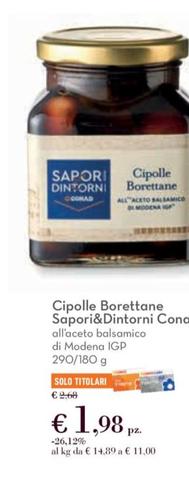 Offerta per Conad - Cipolle Borettane Sapori&Dintorni a 1,98€ in Conad City