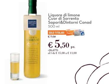 Offerta per Conad - Liquore Di Limone Cuor Di Sorrento Sapori&Dintorni a 5,5€ in Conad City