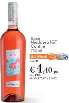 Offerta per Contini - Rosè Nieddera IGT a 4,4€ in Conad City
