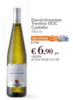 Offerta per Gewürztraminer Trentino DOC Costalta a 6,9€ in Conad Superstore