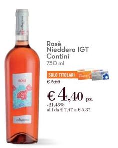 Offerta per Contini - Rose Nieddera IGT a 4,4€ in Spazio Conad