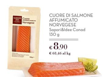 Offerta per  Cuore Di Salmone Affumicato Norvegese  a 8,9€ in Spazio Conad