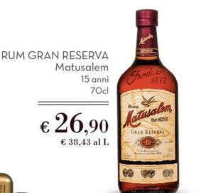 Offerta per Matusalem - Rum Gran Reserva a 26,9€ in Conad