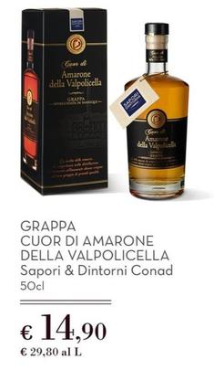 Offerta per Conad - Grappa Cuor Di Amarone Della Valpolicella a 14,9€ in Conad