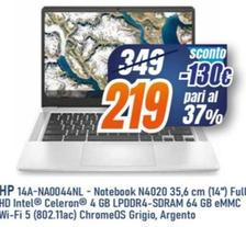 Offerta per Hp - 1NAOO44NL- Notebook N4020 35,6 CM Full hd Intel  a 219€ in Euroelettrica