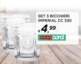 Offerta per Set 3 Bicchieri Imperial Cc 330 a 4,99€ in Ipercoop