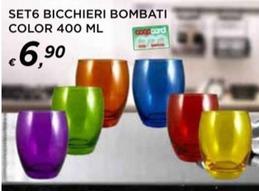 Offerta per Set 6 Bicchieri Bombati Color a 6,9€ in Ipercoop