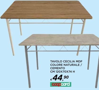 Offerta per Tavolo Cecilia Mdf Colore Naturale/Cemento a 44,9€ in Ipercoop