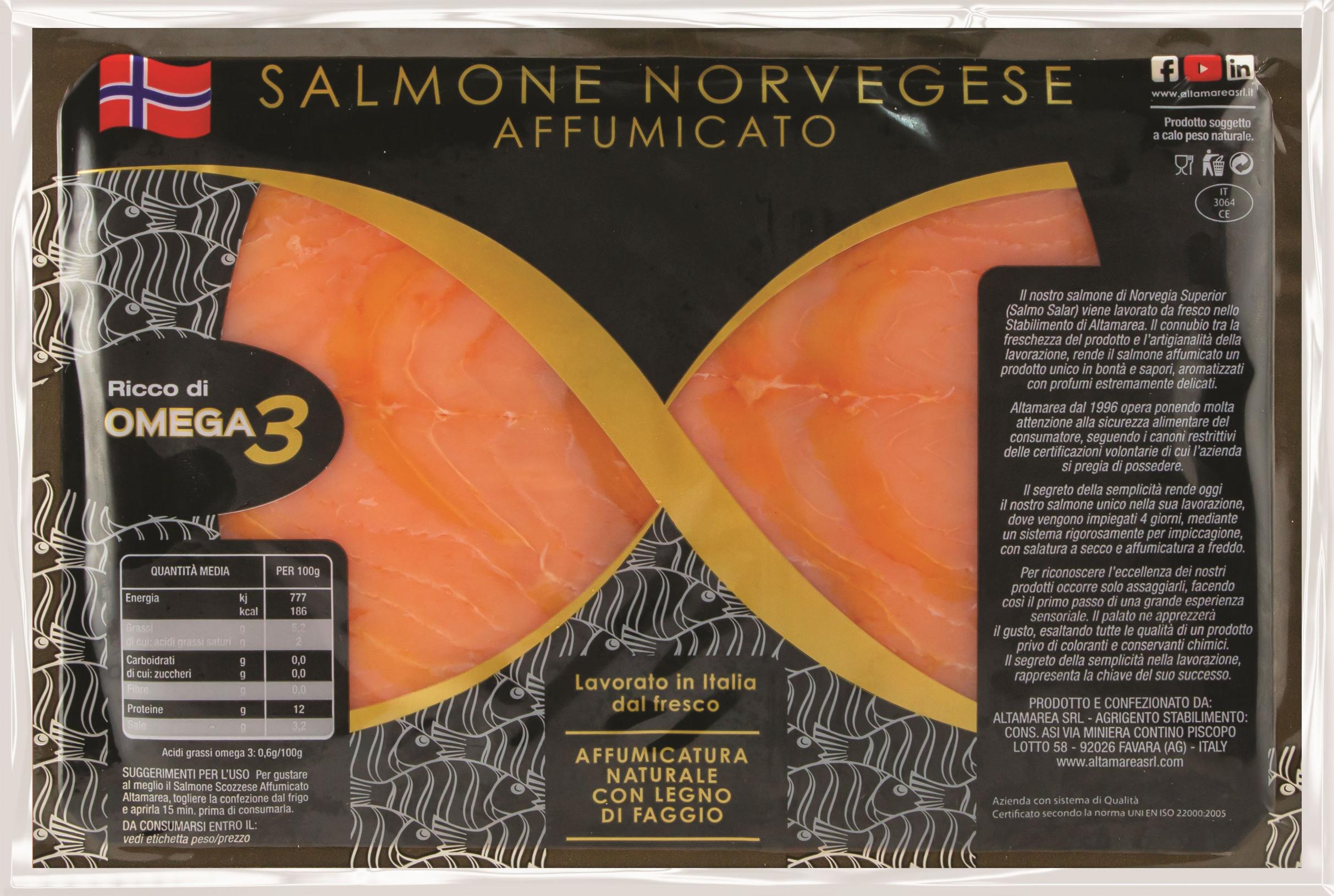 Offerta per Salmone norvegese affumicato in fette 200 g a 5,9€ in Sapore di Mare