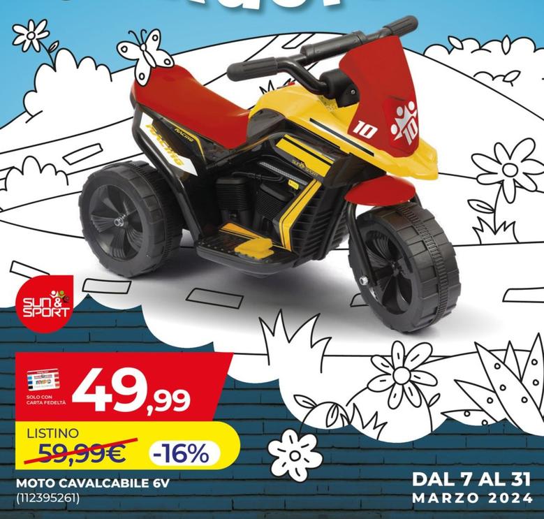 Offerta per Sun & Sport - Moto Cavalcabile 6V a 49,99€ in Toys Center