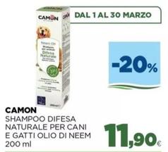 Offerta per Camon - Shampoo Difesa Naturale Per Cani E Gatti Olio Di Neem a 11,9€ in Isola dei Tesori