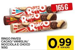 Offerta per Pavesi - Ringo Cacao/Vaniglia/Nocciola E Choco a 0,99€ in Interspar