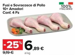 Offerta per Amadori - Fusi E Sovracosce Di Pollo a 6,89€ in Carrefour Express