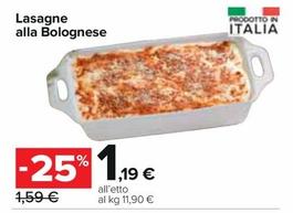 Offerta per Lasagne Alla Bolognese a 1,19€ in Carrefour Express