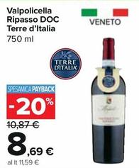 Offerta per Terre D'Italia - Valpolicella Ripasso DOC a 8,69€ in Carrefour Express