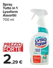 Offerta per Lysoform - Spray Tutto In 1 a 2,29€ in Carrefour Express