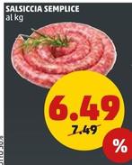 Offerta per Salsiccia Semplice a 6,49€ in PENNY