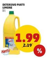 Offerta per Netty - Detersivo Piatti Limone a 1,99€ in PENNY