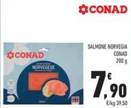 Offerta per Conad - Salmone Norvegia a 7,9€ in Conad