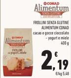 Offerta per Conad - Frollini Senza Glutine Alimentum a 2,19€ in Conad